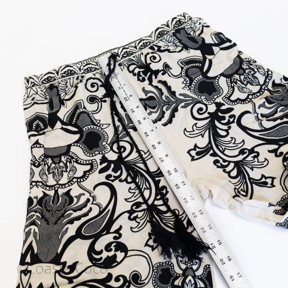 Flying Tomato Palazzo Pants M Wide Leg Baroque Boho Paisley Hippie Festival - Picture 5 of 6